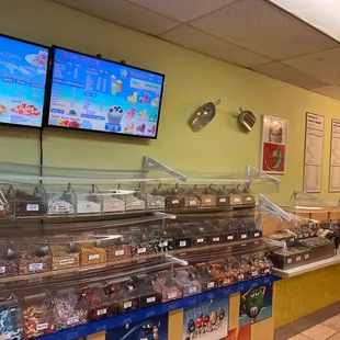 a display of food