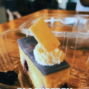 Blackberry lavender cheesecake
