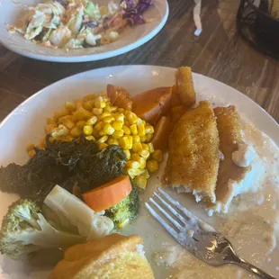 Half eaten buffet!  I was pleasantly surprised!!  Very good!!