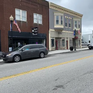 a car parked on the side of the road