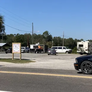 Food truck in a big lot