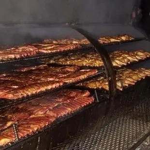 smoke coming out of a grill