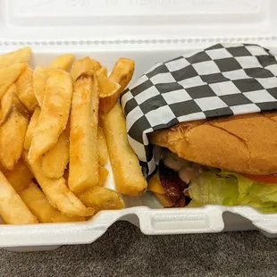 California Burger and fries