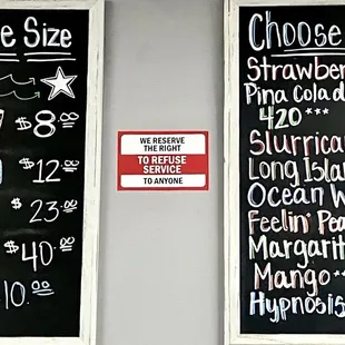 Sizes &amp; regular flavors