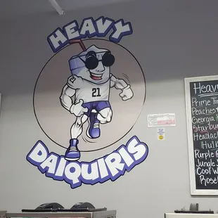 a sign for heavy daiquiris