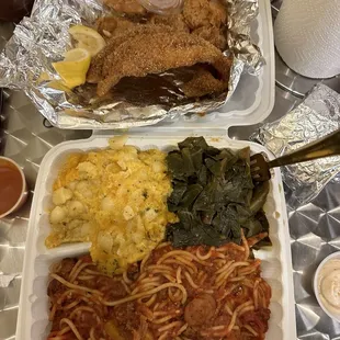 Spaghetti, Mac and greens