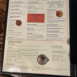 Food menu