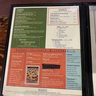 Food menu