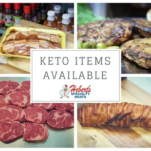 a variety of meats