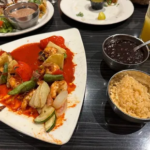 a plate of food on a table