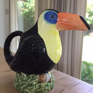 Not valuable, but I had to purchase this Toucan water pitcher, a steal at $6.