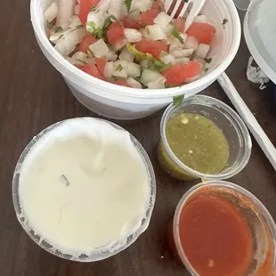 Xtra Pico, Sour Cream, Salsas