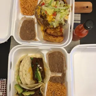 Pretty standard. My Barbacoa Tacos had a generous amount of flavorful beef. Beans were tasty. Tortillas were a bit dry.