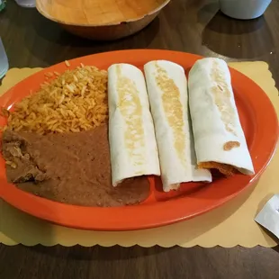 Shredded beef burritos