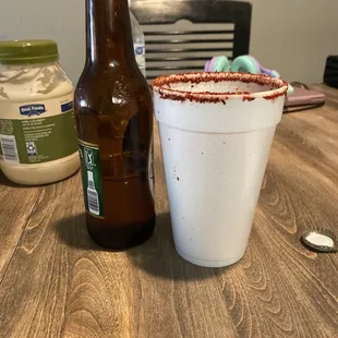 Tiny Michelada ( this cup is ashamed to be called a Michelada )