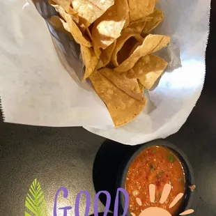 Complimentary chips n salsa as usual