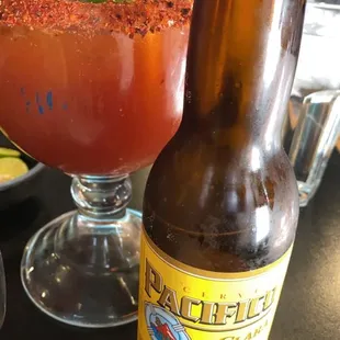 Michelada with beer /Salud !!!