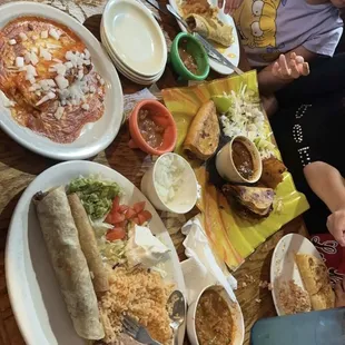 Quesabirrias, enchiladas, and tacos!