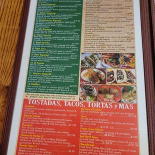 the menu