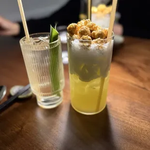 Left = Lemongrass Pendan Right = Pineapple Cheese Pie