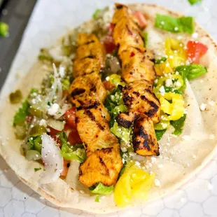 Chicken pita wrap