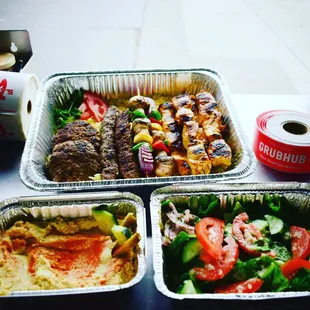 a variety of food items