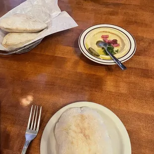 Hummus and pita  Simple &amp; delicious!