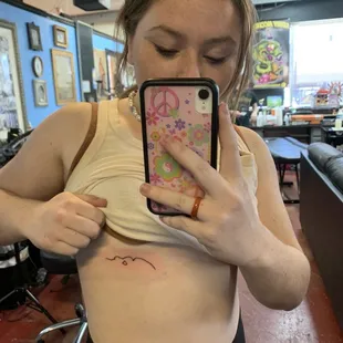 Tattoo of kissing camels