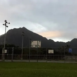Basketball and volleyball courts