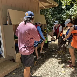 Checking the fit on the flippers