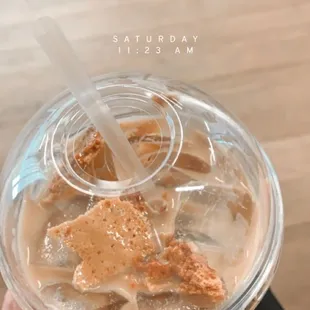 Dalgona latte with oat milk