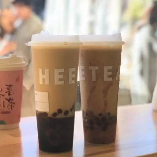 T1. Milk Tea with Grass Jelly and Red Beans Boba