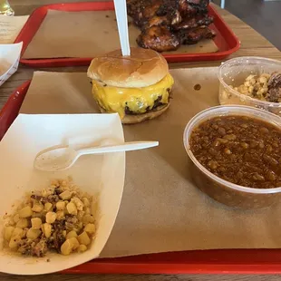 a tray of food on a table