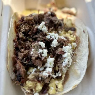 Brisket Breakfast Taco