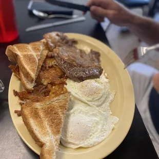 Steak and eggs