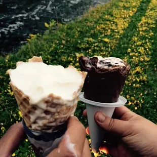 Dripping mess from Hefners vs chocolate factory cone