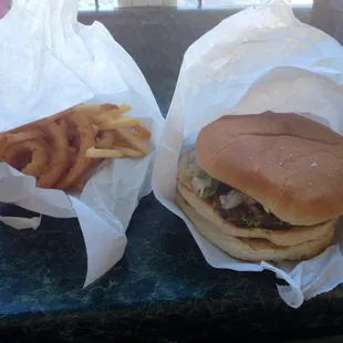 The &quot;Huge Hefner&quot; and a ring/fry mix. Very good.