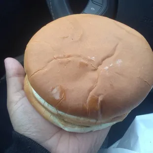 Huge!! Huge Hefner is really big. Take the middle bun out tho.