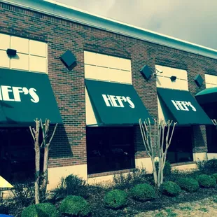 the front of the restaurant