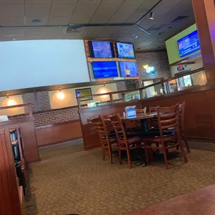 a view of the dining area