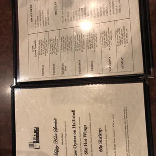 two menus