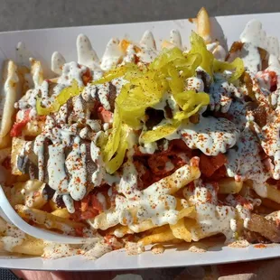 Hefty fries (mix meats)
