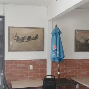 Wider shot with the information about MAJGEN Hagenberger, and photos of airplanes.