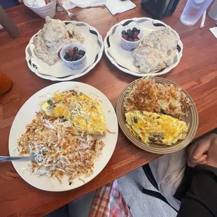 a table full of food