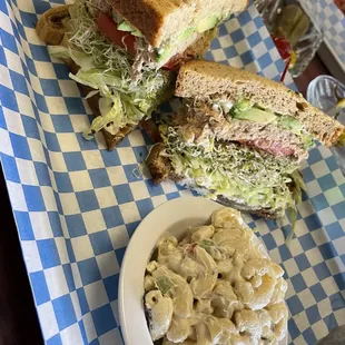 Tunacado with side of Mac salad