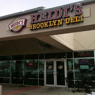 the front of the restaurant