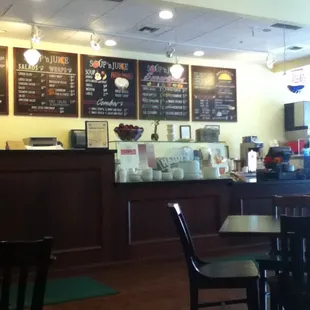 the interior of the restaurant