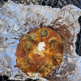 Jalapeño cheese bagel