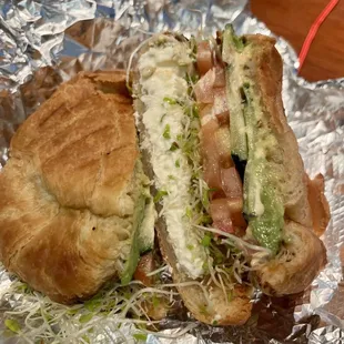 Listed in the breakfast sandwiches but there no egg. All veggies. Still good.