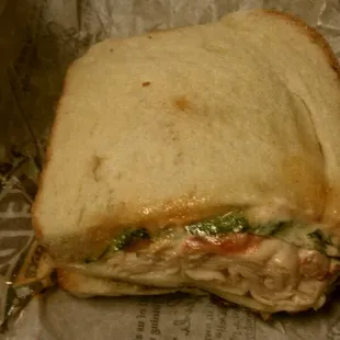 This is what your Cajun turkey avacodo sandwich will look like. I was not impressed at all....I will not be eating here again.